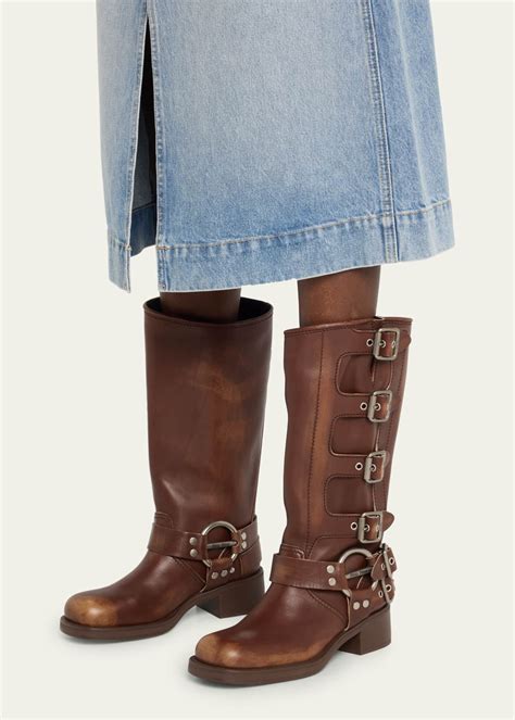 vintage miu miu boots|miu buckle boots.